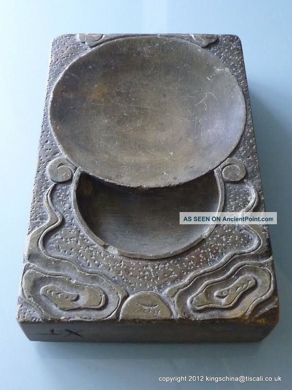 Nr Antique Chinese 19th Century Ink Stone Brush Washer Qing Jade/ Hardstone photo