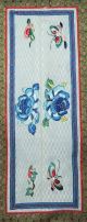 Antique Vintage Chinese Silk Satin Stitch Hand Embroiedry Floral Panel Tapestry Other photo 3