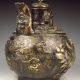 Chinese Bronze Teapot & Lid W Buddha & Phoenix Nr Teapots photo 3