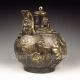 Chinese Bronze Teapot & Lid W Buddha & Phoenix Nr Teapots photo 4