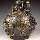Chinese Bronze Teapot & Lid W Buddha & Phoenix Nr Teapots photo 6