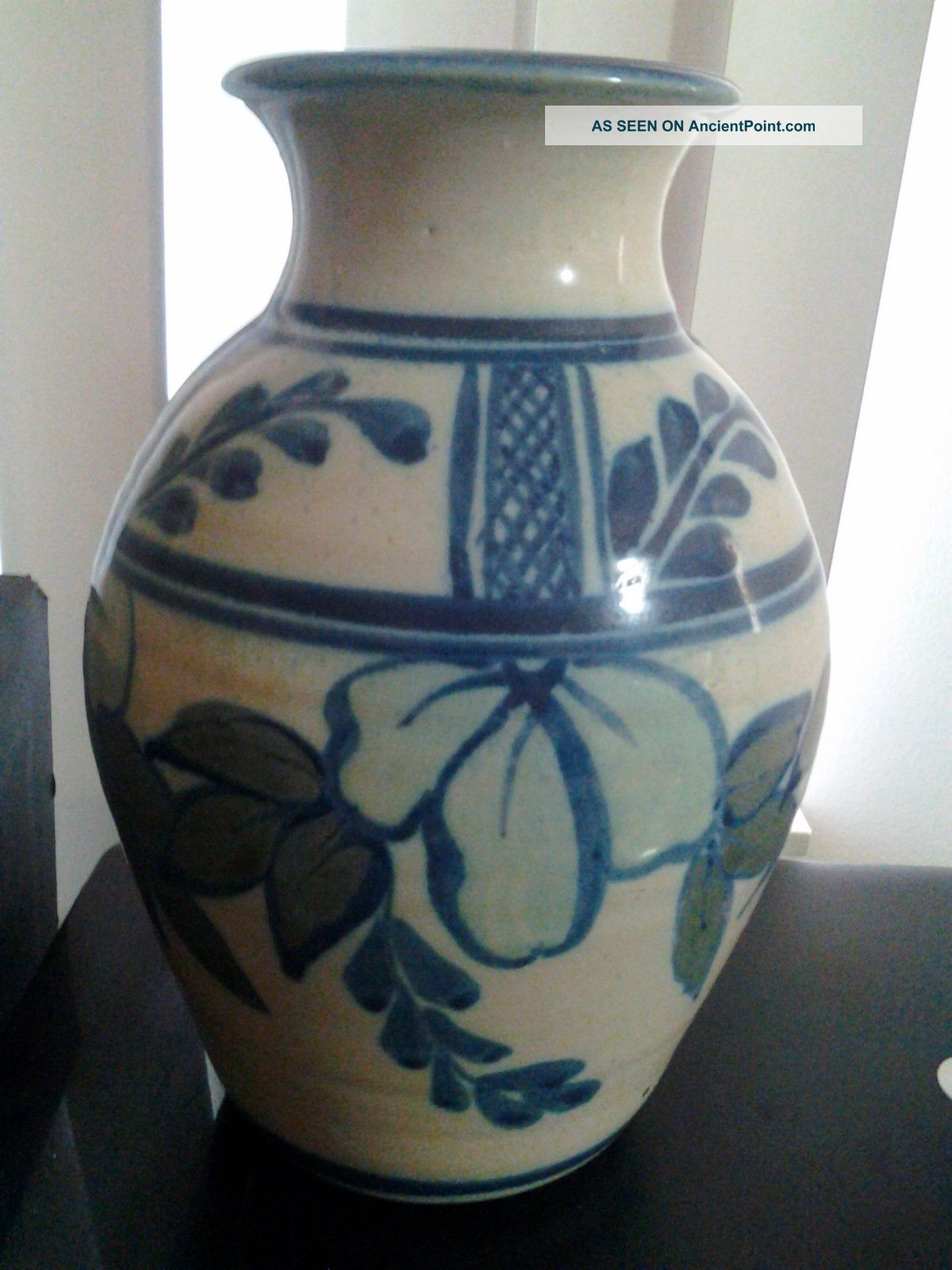 A Rare And Heavy.  Chinese Blue And White Porcelain Vase Vases photo