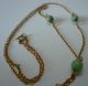 Vintage Chinese 10k Yellow Gold Jade Drop Necklace Estate Fine Jewelry Heirloom Necklaces & Pendants photo 4