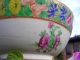 Antique Chinese Export Footed Bowl Porcelain Famille Rose Enameled Flowers Gold Bowls photo 9