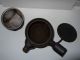 Vintage Chinese Yixing Zisha Pottery Teapot ~ Basket Weave ~ Signed Pots photo 3