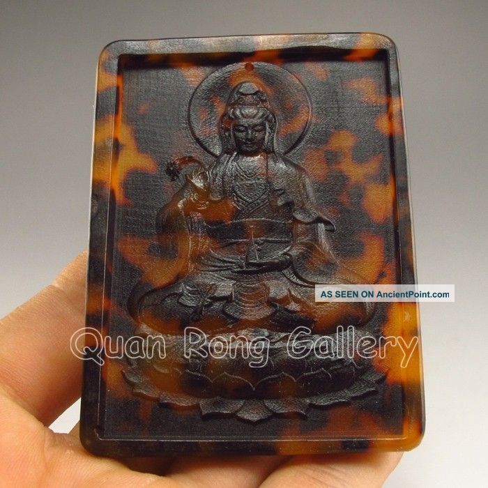 Chinese Turtle Shell / Dai Mao Pendant - Kwan - Yin Nr Necklaces & Pendants photo