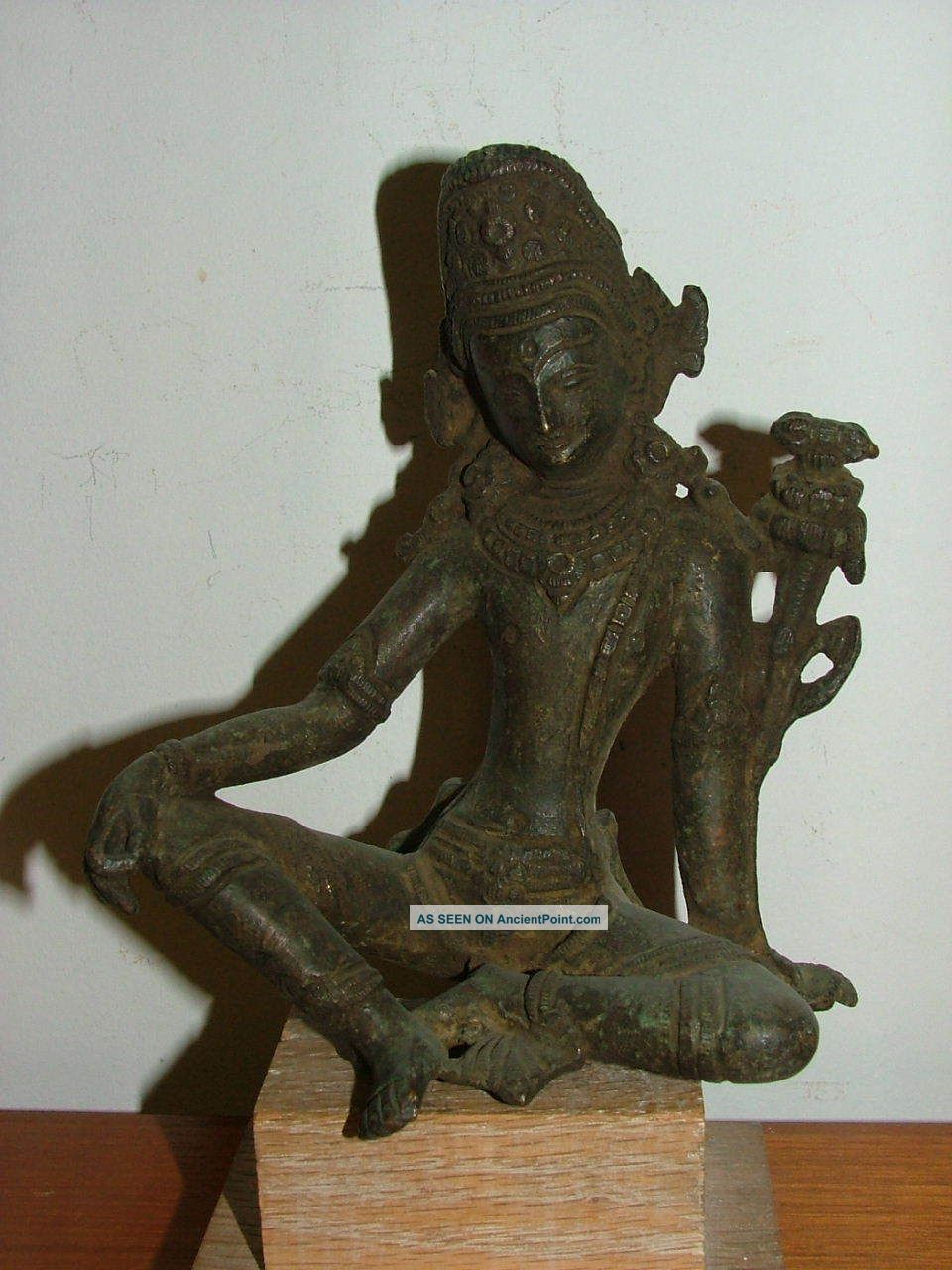 Antique Bronze Figure Of Indra Tibet photo