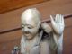 Antique Must See 19c Ox Bone Asian Chinese Signed Statue Netsuke photo 8