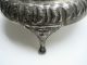 Antique Persian Hand Tooled Nickel Silver Ornate Covered Caviar Serving Dish Middle East photo 4