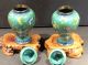 Antique Chinese Cloisonne Vase Jar Pair Vases photo 3