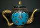 Antique Chinese Cloisonne Teapot - Fish With Serpent Teapots photo 1