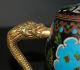 Antique Chinese Cloisonne Teapot - Fish With Serpent Teapots photo 5