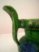 Antique Fine Chinese Blue Sancai Tripod Censer Bowl Bronze Shape Late Tang Ming Vases photo 10
