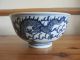 Antique 19thc Chinese Blue & White Kangxi Mark Porcelain Bowl Dragon & Pearl Af Bowls photo 2