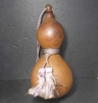 F200: Old Japanese Sake Bottle.  Natural Gourd Hyotan 5 photo