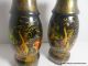 Pair Of 2oth Century Chinese Wooden Lacquer Hand Painted Koi Fish Vases Vases photo 4