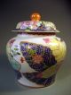 Fine Old China Chinese Tea Leaf Decoration Pottery Vase Lamp Ca.  20th Century Vases photo 2