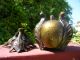 Old Chinese Bronze Tripod Incense Burner Censer W/ Cover Dragon Fruit Incense Burners photo 1