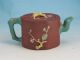 Fine Signed Antique Chinese Yixing Pottery Enameled Teapot 19th C Nr Pots photo 3