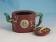 Fine Signed Antique Chinese Yixing Pottery Enameled Teapot 19th C Nr Pots photo 6