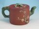 Fine Signed Antique Chinese Yixing Pottery Enameled Teapot 19th C Nr Pots photo 3