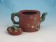 Fine Signed Antique Chinese Yixing Pottery Enameled Teapot 19th C Nr Pots photo 4