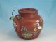 Fine Signed Large Antique Chinese Yixing Pottery Enameled Teapot 19th C Nr Pots photo 2
