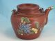 Fine Signed Large Antique Chinese Yixing Pottery Enameled Teapot 19th C Nr Pots photo 4