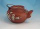 Fine Signed Large Antique Chinese Yixing Pottery Enameled Teapot 19/20th C Nr Pots photo 3