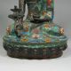 Fine Old Chinese Bronze Cloisonne Buddha Statue Buddha photo 6