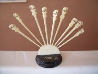 Chinese Tooth Picks And Holder photo