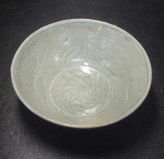 E747: Chinese Pale Blue Porcelain Ware Bowl As A Kashiki With Sculpture Work photo