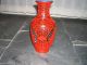 Antique Chinese Red Cinnabar Lacquer Imperial Garden Vase Vases photo 10