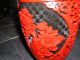 Antique Chinese Red Cinnabar Lacquer Imperial Garden Vase Vases photo 3