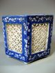 Japan Japanese Blue & White Hexagonal Reticulated Arita Cachepot Ca.  19th Century Other photo 1