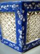 Japan Japanese Blue & White Hexagonal Reticulated Arita Cachepot Ca.  19th Century Other photo 2