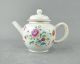 A Large/pretty Chinese 18c Famille Rose Floral Teapot/cover Qianlong Teapots photo 4
