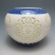 Set 2 Pieces Hollowed Chinese Blue And White Porcelain Big Vase W Qianlong Mark Vases photo 9