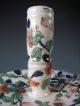 China Chinese Famille Verte Pottery Candleholder W/ Floral Decoration Ca.  19th C Other photo 9