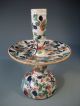 China Chinese Famille Verte Pottery Candleholder W/ Floral Decoration Ca.  19th C Other photo 1