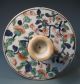 China Chinese Famille Verte Pottery Candleholder W/ Floral Decoration Ca.  19th C Other photo 2