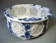 Japan Japanese Blue & White Round Reticulated Arita Cachepot Ca.  19th Century Other photo 1