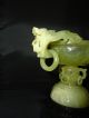 Chinese Jade Censer Ring Dragon Handle Reticulated Incense Burners photo 4