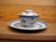 Antique Chinese Asian Signed 19c Porcelain Rice Bowl And Plate Bowls photo 2