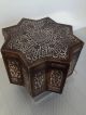 Big Islamic Star Shape Box Silver Brass Copper Cairoware Mamluk Persian Ottoman Middle East photo 4