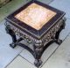 Antique Asian Chinese 19c Hongmu Rosewood Marble Top Taboret Table Tables photo 6