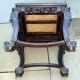 Antique Asian Chinese 19c Hongmu Rosewood Marble Top Taboret Table Tables photo 7