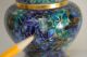 Vintage Chinese Kuo ' S Cloisonne Vase With Wood Base 9 