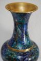 Vintage Chinese Kuo ' S Cloisonne Vase With Wood Base 9 