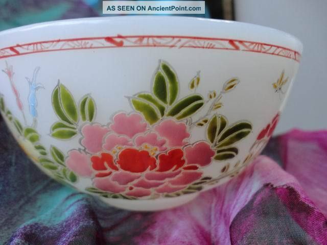 Jade Flower Bowl Carves Chinese Exquisite Old Bowls photo
